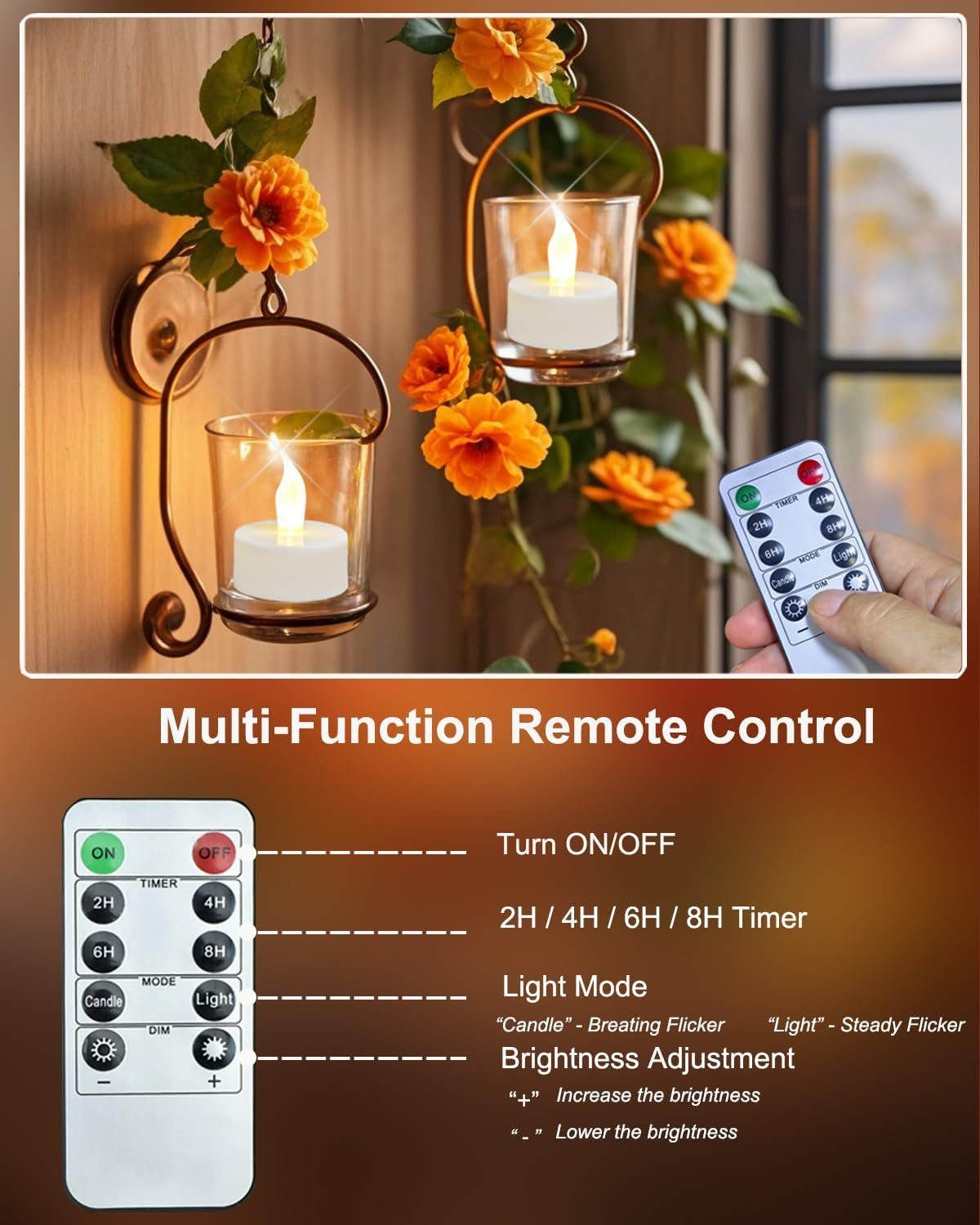 Rechargeable Candles Tea Lights with Remote Timer,Battery Operated Flameless LED Tea Lights Candles with USB Rechargeable for Halloween,Christmas,Weddings,Birthdays 6-Pack(Warm White)