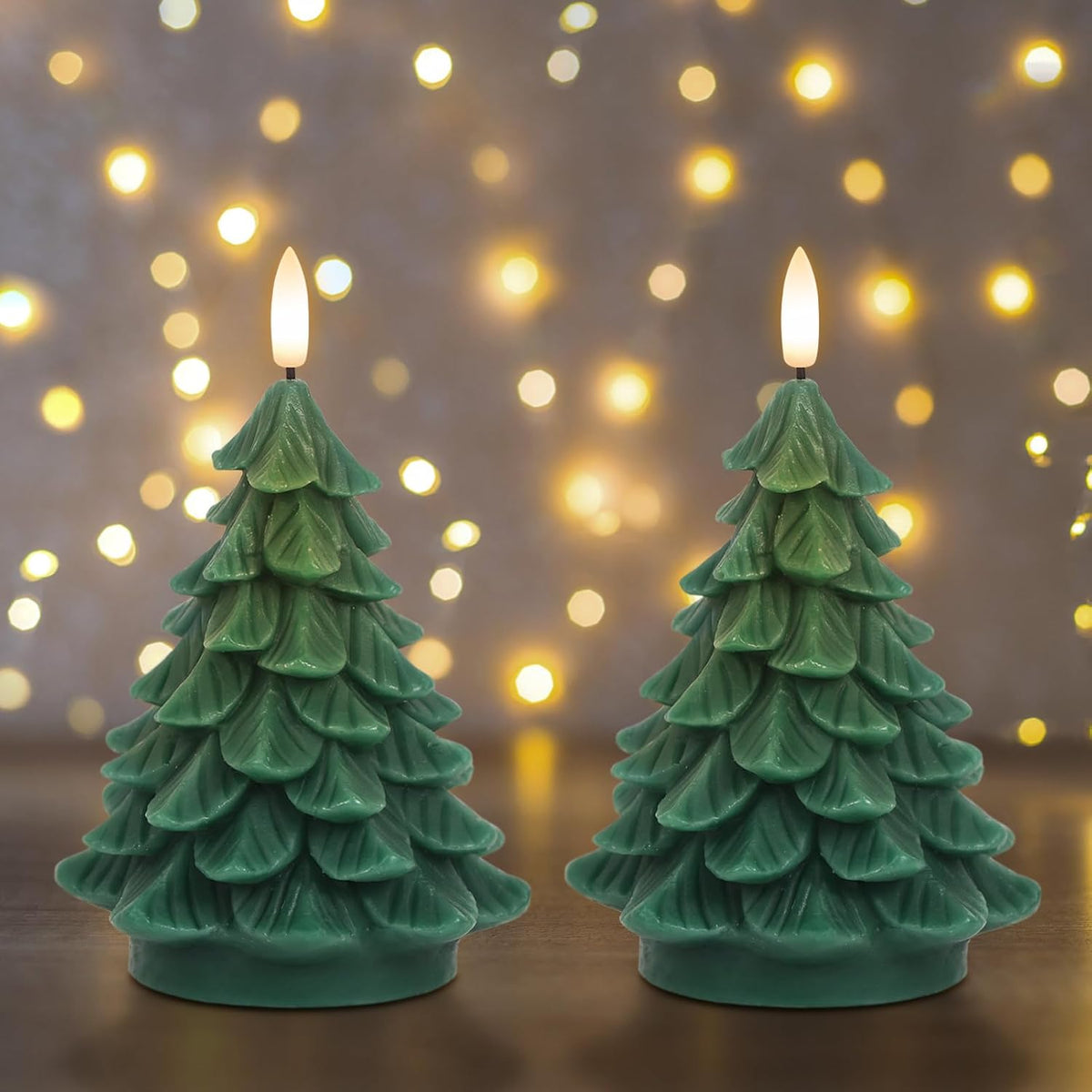 Christmas Tree Flameless Candles Battery Operated with 6H Timer
