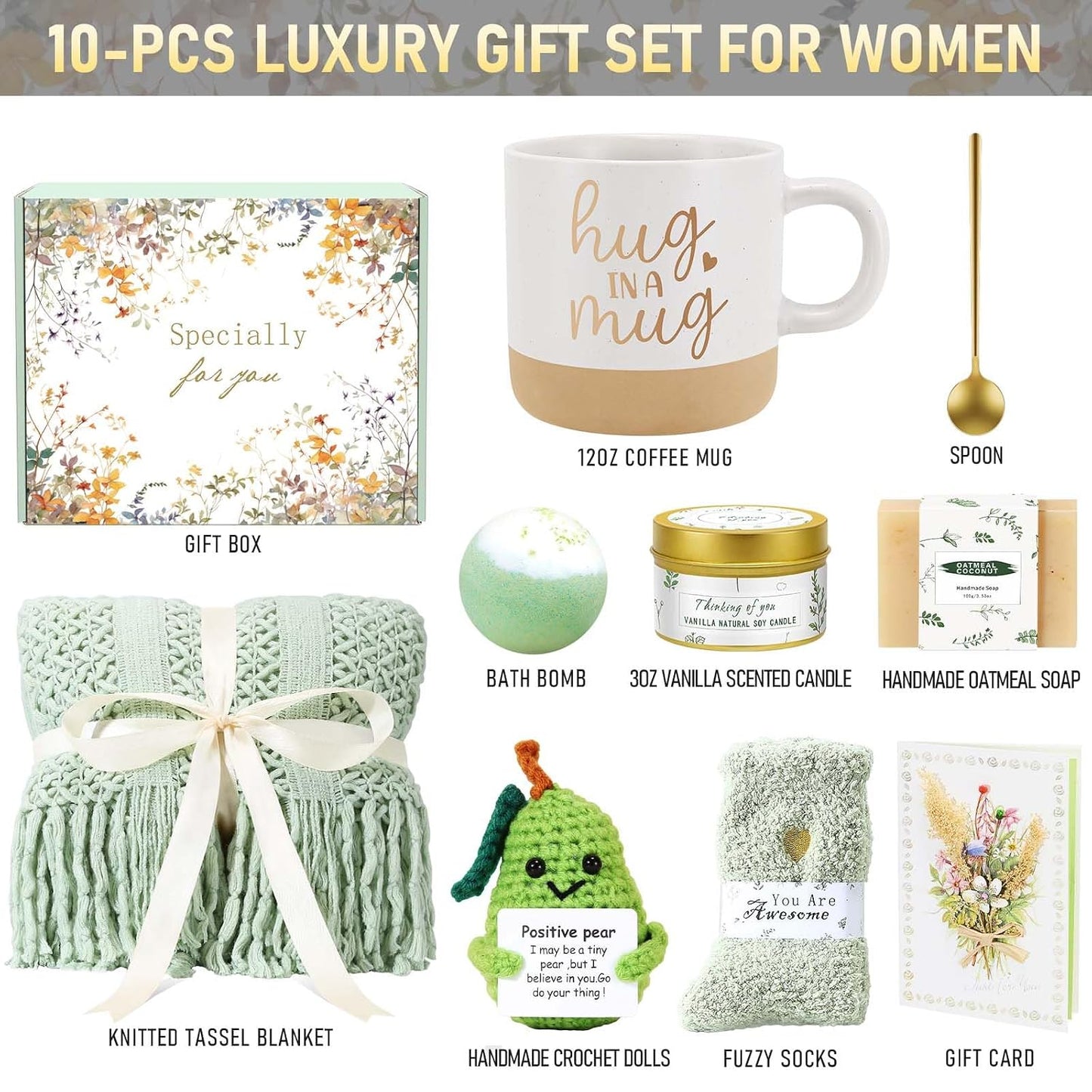 Birthday Gifts for Women Self Care Spa Gift Baskets for Women, Get Well Soon Gift Baskets Thinking of You Relaxation Stress Relief Care Package