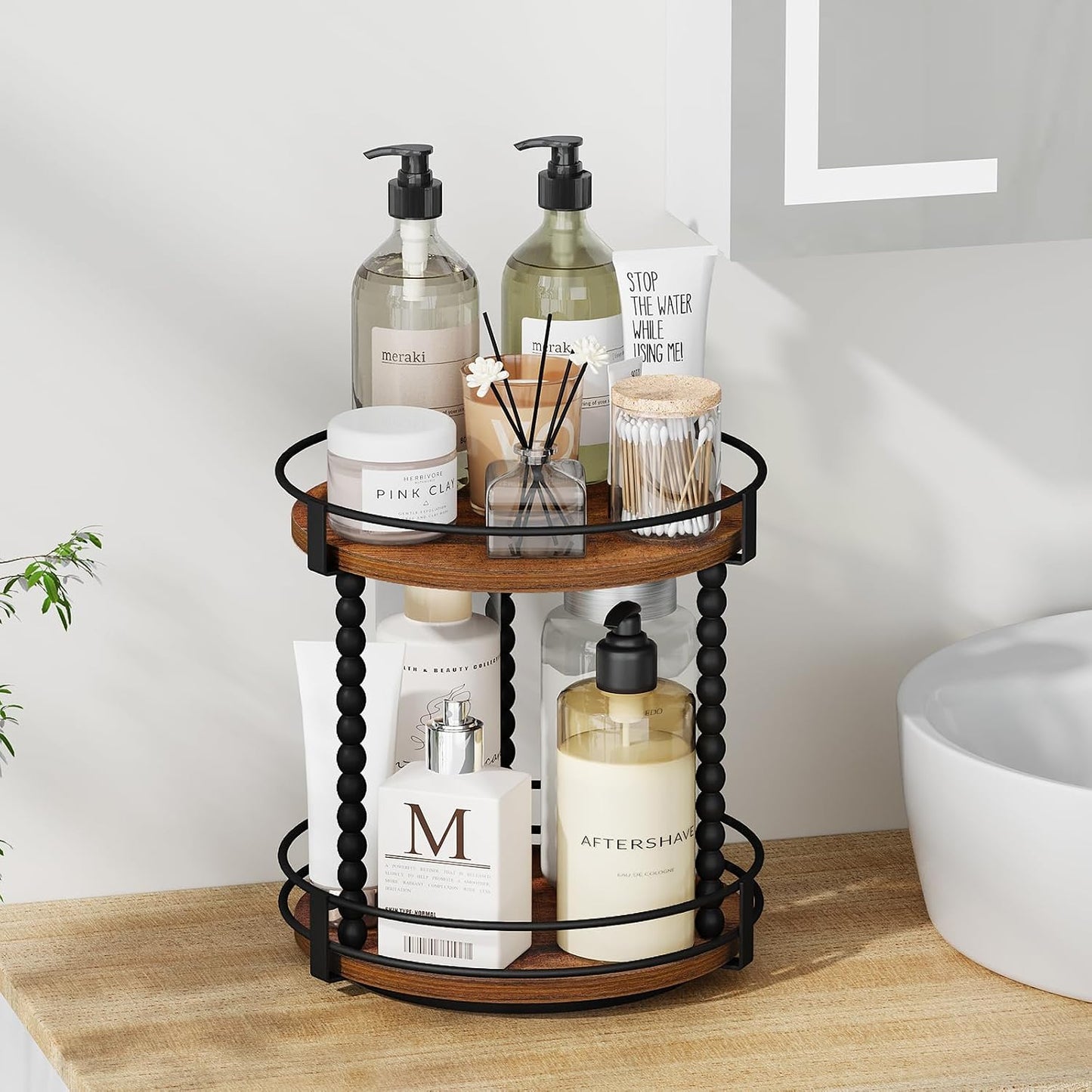 Lazy Susan Turntable Organizer, 11.2" Rotating Spice Rack Organizer