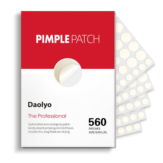 Pimple Patches for Face, 4 Size 560 Counts Hydrocolloid Acne Patches