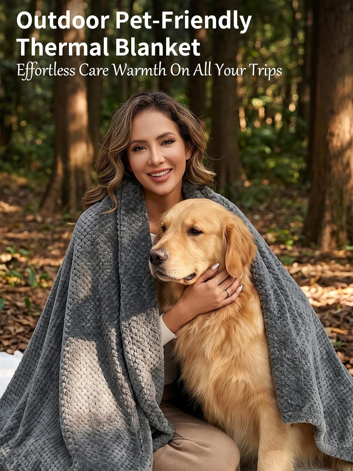 Heated Blanket Throw Battery Operated, Portable Wearable Heat Shawl Poncho