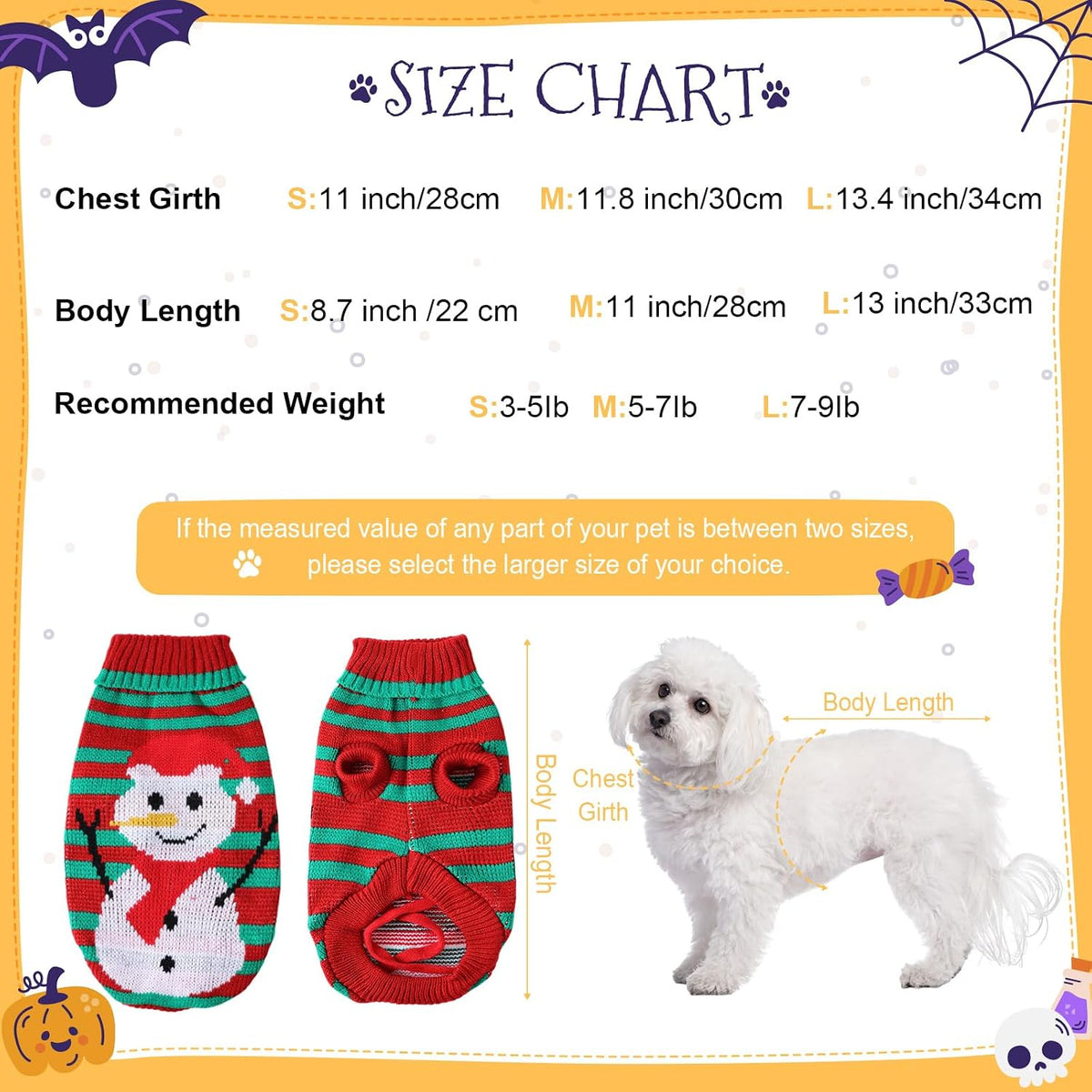 3 Pack Halloween Thanksgiving Christmas Dog Cat Sweaters Sets Dogs Fall Clothes Pumpkin Turkey Snowman Dog Cat Knit Sweaters Pets Costumes for Holiday Dogs Cats Pets(Medium)