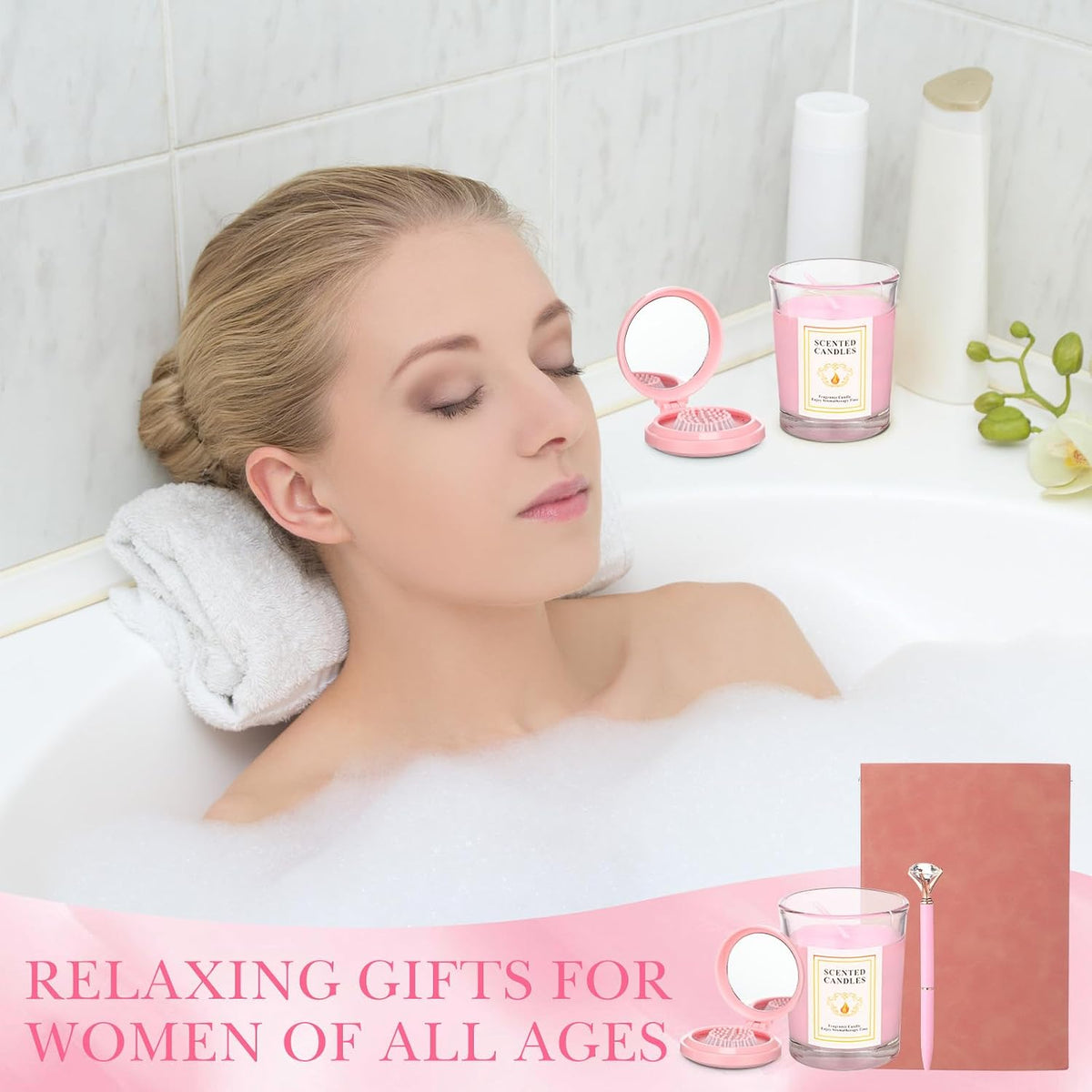 16 Pcs Birthday Gifts for Women, Pink