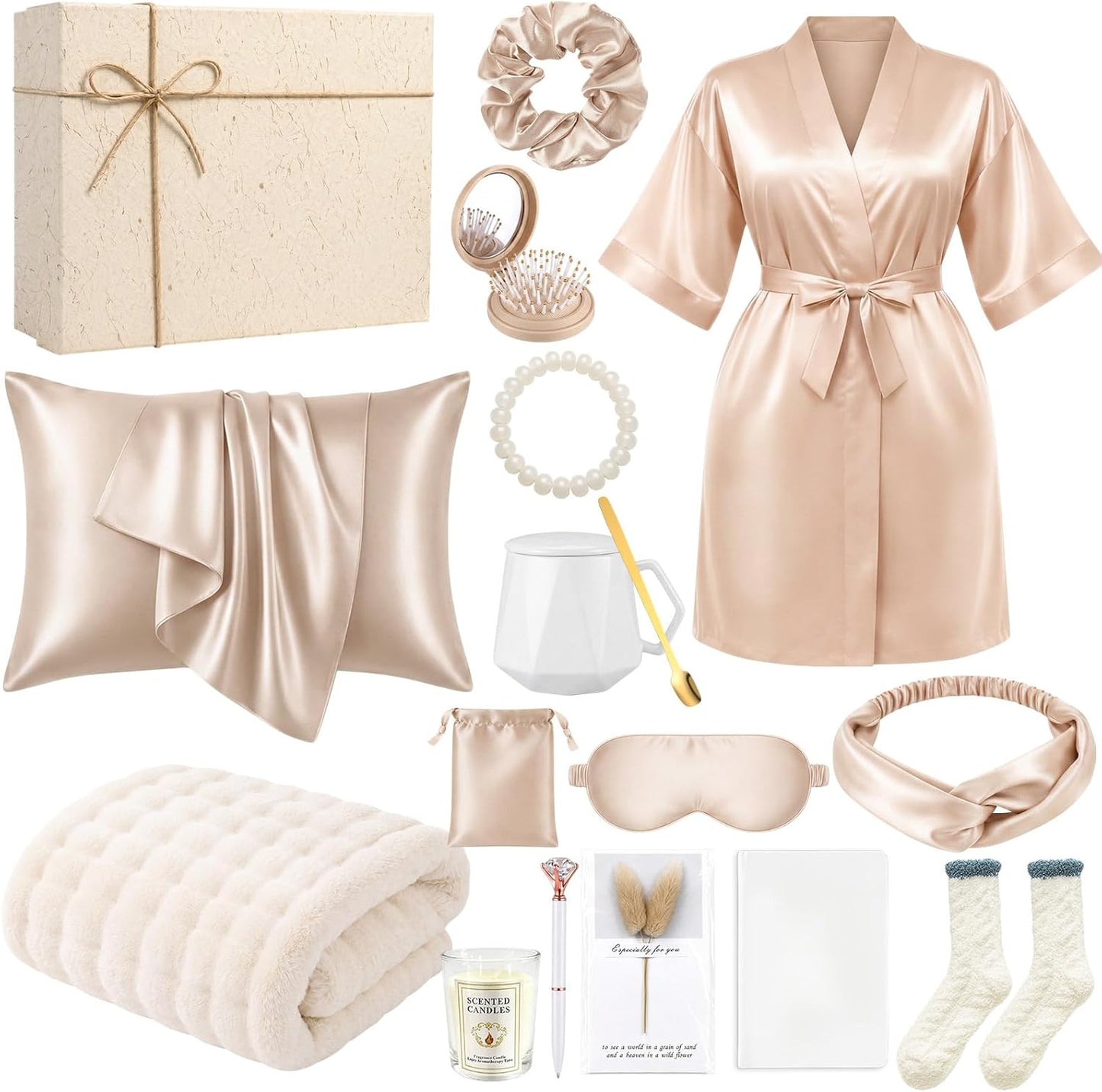 16 Pcs Birthday Gifts for Women, Champagne